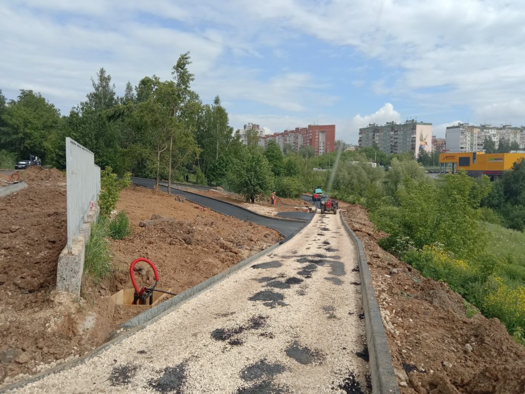 Асфальтирование пешеходных зон в Касьяновском овраге